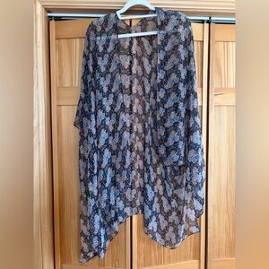 Lucky Brand Sheer Floral Kimono